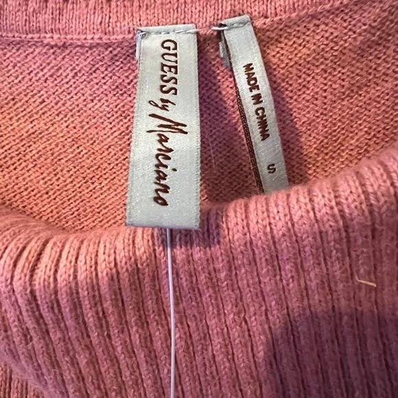 Sleeveless Pink Marciano Knit Top Long Sleeve S Small - Picture 3 of 5